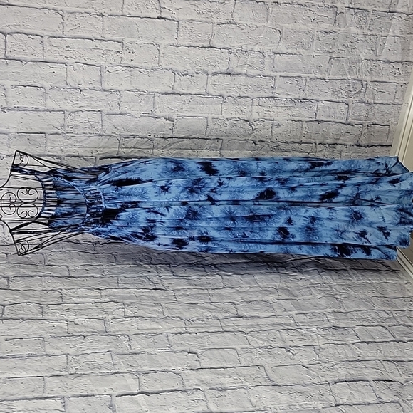 SWIMSUITS FOR‎ ALL Blue Tie Dye Beach Dress/Cover Up OS - Picture 7 of 8
